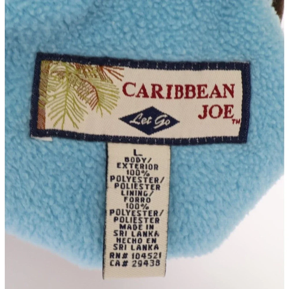 Caribbean Joe‎ Full Zip Vest Womens Size L Brown Polyester Soft Lining Mock Neck